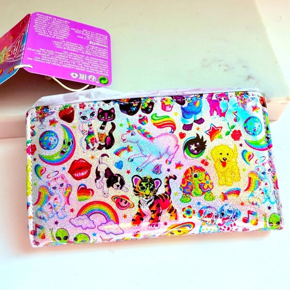 NWT Loungefly Lisa Frank Iridescent Flap Wallet - Picture 4 of 8